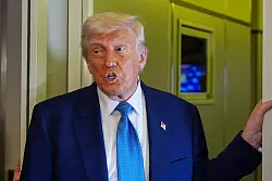 Trump erhebt Anspruch auf den Gazastreifen. (Archivbild) - © Alex Brandon/AP/dpa