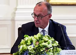 Merz sprach sich für eine schnelle Waffenruhe aus. - © Alex Brandon/AP/dpa