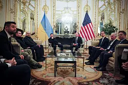 Die USA sehen sich vor allem in der Rolle des Vermittlers - weitreichende milit&auml;rische Zusagen sind bislang nicht bekannt. - &copy; Thomas Padilla/AP/dpa