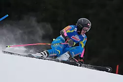 Der Riesenslalom-Sieg in Spindlerm&uuml;hle geht an die Schwedin Sara Hector. - &copy; Giovanni Auletta/AP/dpa