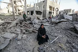 Viele Gebiete im Gazastreifen sind zerstört. - © Abed Rahim Khatib/dpa