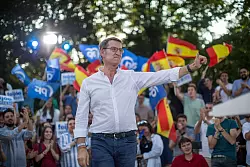Alberto Nu&ntilde;ez Feijoo, Chef der konservativen Volkspartei (PP) und Kandidat f&uuml;r das Amt des Regierungspr&auml;sidenten. - &copy; Luis Soto/SOPA Images via ZUMA Press Wire/dpa