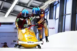 Lisa Buckwitz und Lauryn Siebert legten jeweils Startbestzeiten hin und kamen auf Rang zwei. - &copy; Ints Kalnins/ZUMA Press Wire/dpa