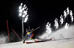 Mikaela Shiffrin bleibt im Slalom eine Klasse f&uuml;r sich. - &copy; Jeff Pachoud/AFP/dpa