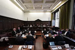 Am 16. Verhandlungstag sagte ein Gesch&auml;ftsf&uuml;hrer einer deutschen Sicherheitsfirma aus. - &copy; Marcus Brandt/dpa/dpa Pool