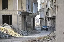 Über Jahre war das Viertel Dschubar in Damaskus Sperrgebiet. Die letzten Bewohner wurden umgesiedelt. - © Sebastian Gollnow/dpa