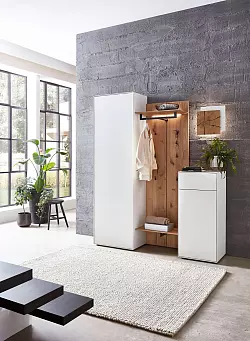 Dank Pflanzen und Teppich wirkt der Eingangsbereich gemütlich und Gäste fühlen sich gleich willkommen. - © Hartmann Möbelwerke/DGM/dpa-tmn