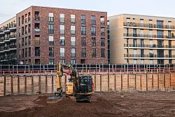 Die Bundesregierung will mit einem &laquo;Bau-Turbo&raquo; &uuml;ber schnellere Genehmigungen den schleppenden Wohnungsbau voranbringen. (Symbolbild) - &copy; Oliver Berg/dpa