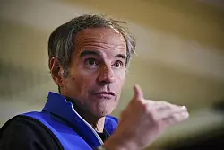 Der Chef der Internationalen Atomenergie-Organisation, Rafael Grossi, will sich im umk&auml;mpften russischen Gebiet Kursk ein Bild machen von der Lage um das Atomkraftwerk dort. (Archivbild) - &copy; -/kyodo/dpa