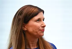 Commerzbank-Chefin Bettina Orlopp will die Eigenst&auml;ndigkeit des Frankfurter Dax-Konzerns verteidigen. (Archivbild) - &copy; Arne Dedert/dpa