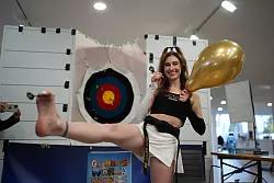 Die 27-J&auml;hrige hatte f&uuml;r den Versuch monatelang trainiert. - &copy; Marcus Brandt/dpa