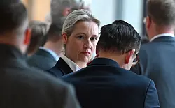 AfD-Chefin Weidel warnt vor Gewalt gegen AfD-Mitglieder. - © Elisa Schu/dpa