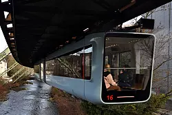 Gro&szlig;e Teile der Schwebebahn-Trasse verlaufen &uuml;ber der Wupper. - &copy; Federico Gambarini/dpa