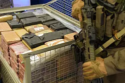 Das Kokain war in Bananenkisten versteckt. - &copy; Marcus Brandt/dpa