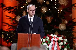 CDU-Chef Friedrich Merz w&uuml;rdigte Sch&auml;ubles Lebensleistung. - &copy; Philipp von Ditfurth/dpa