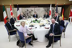 Die Regierungschefs der G7 Staaten treffen sich im japanischen Hiroshima zu ihren j&auml;hrlichen Beratungen. - &copy; -/Ministry of Foreign Affairs of Japan/dpa