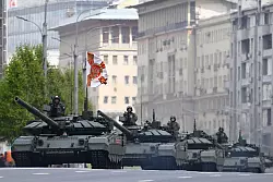 Russland will mit einer Milit&auml;rparade ungest&ouml;rt von m&ouml;glichen ukrainischen Angriffen den 80. Jahrestag des Sieges der Sowjetunion &uuml;ber Nazi-Deutschland feiern. - &copy; Dmitry Serebryakov/AP/dpa