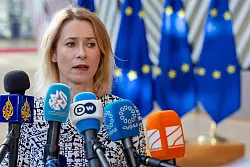 Die EU-Außenbeauftragte Kallas glaubt, Putin sei nicht an Gesprächen interessiert. (Archivbild) - © Geert Vanden Wijngaert/AP/dpa