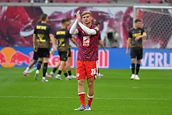 Timo Werner (RB Leipzig) ist erstmals wieder im RB-Kader gewesen und wurde von den Fans mit Sprechch&ouml;ren gefeiert. - &copy; Jennifer Br&uuml;ckner/dpa