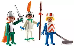 Einige der ersten Figuren, die von Playmobil hergestellt wurden. - © Playmobil/dpa