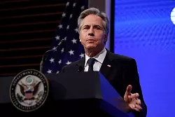 Laut US-Außenminister Blinken steht nur noch die Zustimmung der Hamas aus. - © Luis M. Alvarez/FR596 AP/AP/dpa