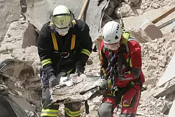 Plädoyers im Prozess um tödlichen Hauseinsturz - © David Young/Landeshauptstadt Düsseldorf/David Young/dpa