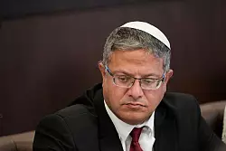 Itamar Ben-Gvir unterstützt tatkräftig den Ausbau von jüdischen Siedlungen im Westjordanland. - © Ohad Zwigenberg/AP Pool/dpa