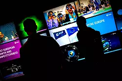 Die Veranstaltungsr&auml;ume am Vorabend der Esa-Ministerratstagung. - &copy; Sina Schuldt/dpa