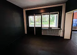Das schwarze Esszimmer im Meisterhaus von Wassily Kandinsky in Dessau-Roßlau. - © Heidi Scharvogel/dpa-tmn