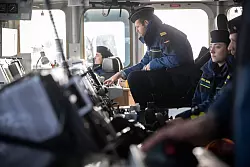 Das Schießgebiet liegt fernab der zivilen Schifffahrtsrouten. - © Philip Dulian/dpa