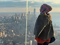 Blick nach Downtown mit dem World Trade Center. - &copy; Benno Schwinghammer/dpa