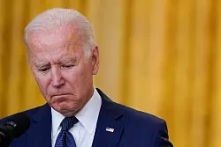 Trumps Amtsvorgänger Joe Biden wird derzeit wegen einer Krebserkrankung behandelt. (Archivbild) - © Evan Vucci/AP/dpa