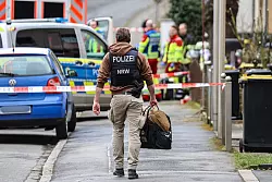 Der Einsatzort wurde großräumig abgesperrt - © Alex Talash/dpa