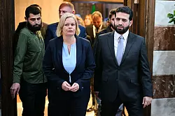 Kurz vor dem Ende ihrer Amtszeit reiste die geschäftsführende Bundesinnenministerin, Nancy Faeser (SPD), zu einem Gespräch nach Damaskus, bei dem es auch um Rückführungen ging. - © Sebastian Gollnow/dpa