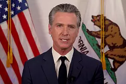 Kaliforniens Gouverneur Newsom holte zum Rundumschlag gegen Trump aus. - © Uncredited/Office of California Governor/AP/dpa
