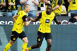 Guirassy brachte den BVB früh in Führung. - © Bernd Thissen/dpa