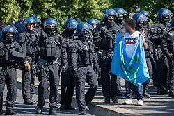 Die gewaltsamen Proteste richteten sich gegen Veranstaltungen in Zusammenhang mit Eritrea. (Archivbild) - © Helmut Fricke/dpa