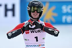 Die Slalom- und Riesenslalom-Fahrerin Camille Rast kommt aus der N&auml;he von Crans-Montana. (Archivbild) - &copy; Marco Trovati/AP/dpa