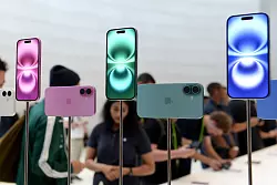 Im April sollen in Deutschland KI-Funktionen mit «Apple Intelligence» starten. (Archivbild) - © Andrej Sokolow/dpa