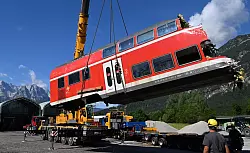 Bei dem Ungl&uuml;ck in Garmisch-Patenkirchen war Anfang Juni 2022 vergangenen Jahres ein Regionalzug entgleist.(Archivbild) - &copy; Angelika Warmuth/dpa