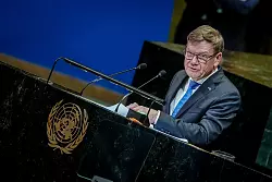 Au&szlig;enminister Johann Wadephul (CDU) w&auml;hrend der Generaldebatte der Vereinten Nationen im September in New York. - &copy; Kay Nietfeld/dpa