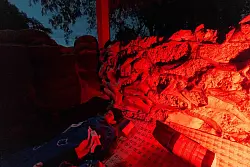 Viele Anwohner der Grenzregion haben sich auf den Weg gemacht. - © Wason Wanichakorn/AP/dpa