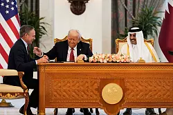 Während Trumps Besuch wurden zahlreiche Wirtschaftsdeals geschlossen. - © Alex Brandon/AP/dpa