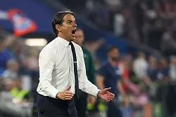 Inter-Coach Simone Inzaghi erlebte einen extrem frustrierenden Final-Abend. - © Christian Charisius/dpa