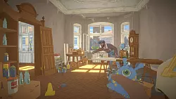 Neue Tapeten, alte Standuhr: Vater renoviert das &laquo;Berlin Apartment&raquo;. - &copy; -/btf Gmbh bildundtonfabrik/dpa-tmn