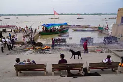Viele Hindus glauben, dass die Verstorbenen hier Moksha erreichen. - &copy; Anne-Sophie Galli/dpa