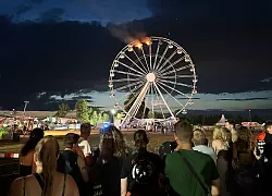 Nach dem Riesenrad-Brand auf dem Highfield-Festival laufen die Ermittlungen zur Ursache. - &copy; Str./dpa