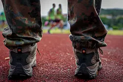Auch ein Intervalllauf geh&ouml;rt zum Test. - &copy; Kay Nietfeld/dpa
