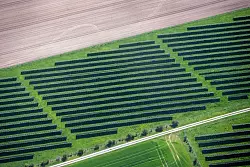 Die gut 19.000 Freiflächenanlagen haben oft eine hohe Leistung. (Archivbild) - © Pia Bayer/dpa