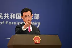 Der chinesische Au&szlig;enamtssprecher Guo Jiakun kritisiert die deutsche Haltung zur Taiwan-Frage. - &copy; Johannes Neudecker/dpa